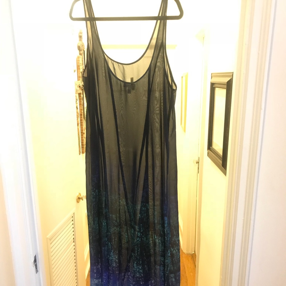 Blue overlay dress, beautiful for beach!